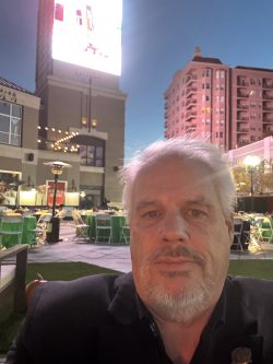 Me at the Olympic Plaza hired to do Strolling magic