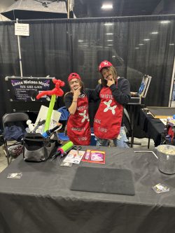 Grand daughters working my 4x4 off road show booth this February 2026 at the Mountain America Expo.